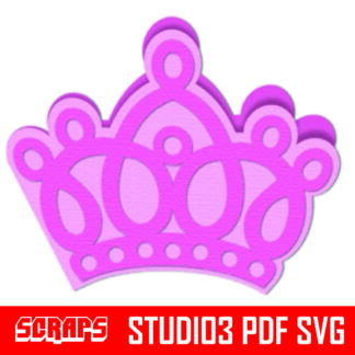 cartão coroa princesa Silhouette Studio Scanncut PDF SVG Sizzix Cricut Pazzles Gazelle Corel Draw Molde Limpo studio3 corte manual